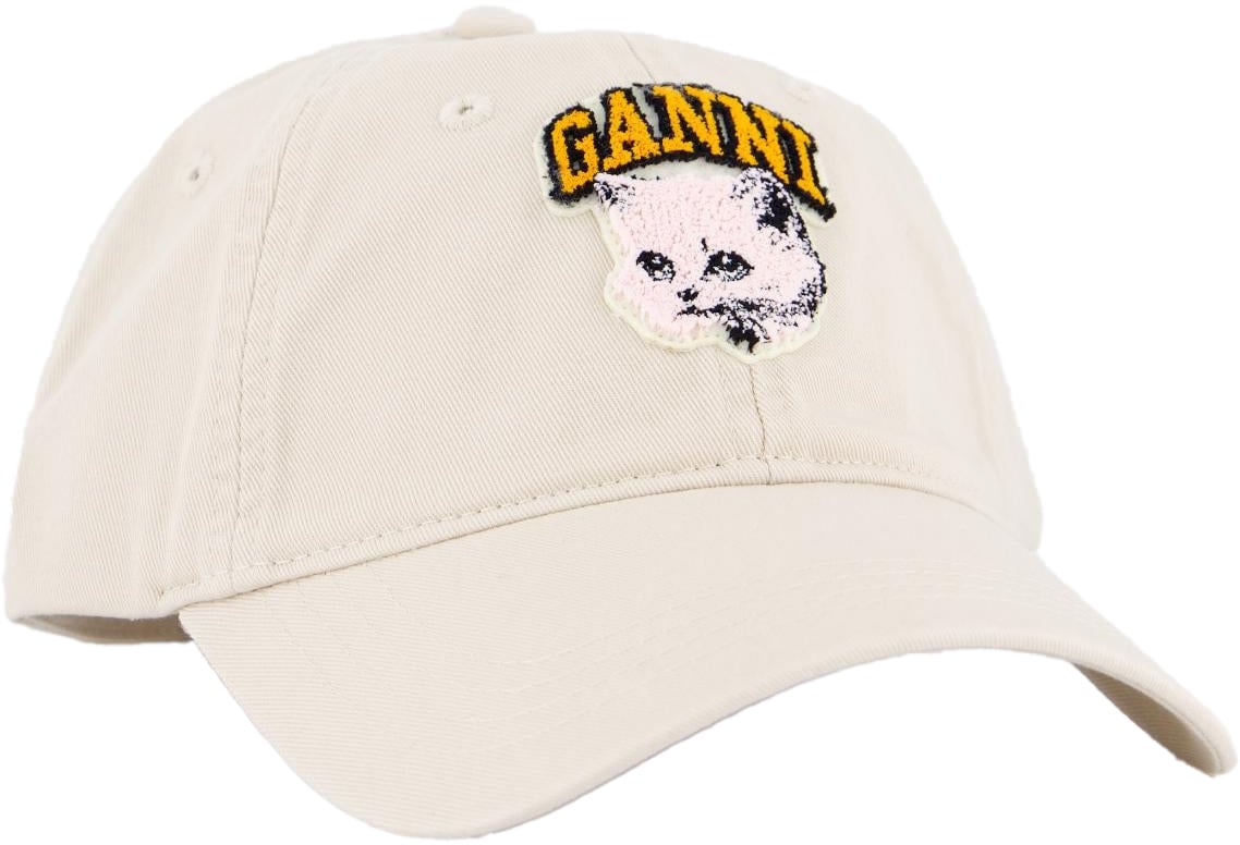 Ganni Dames Canvas Cat Cap Beige