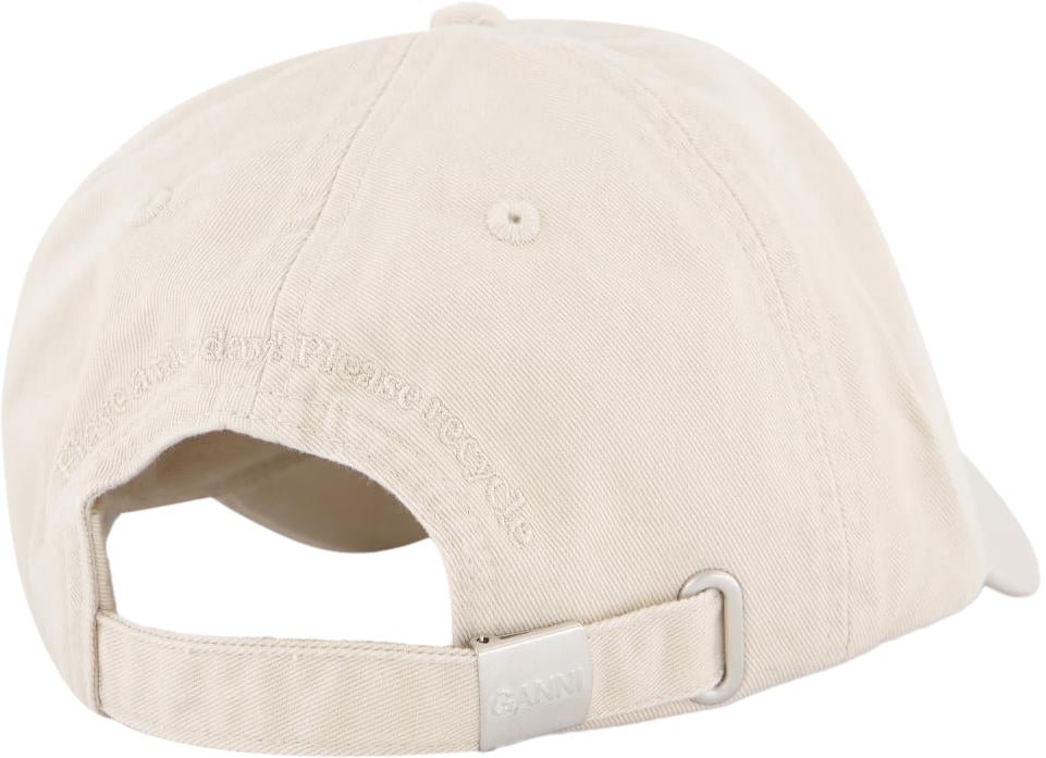 Ganni Dames Canvas Cat Cap Beige