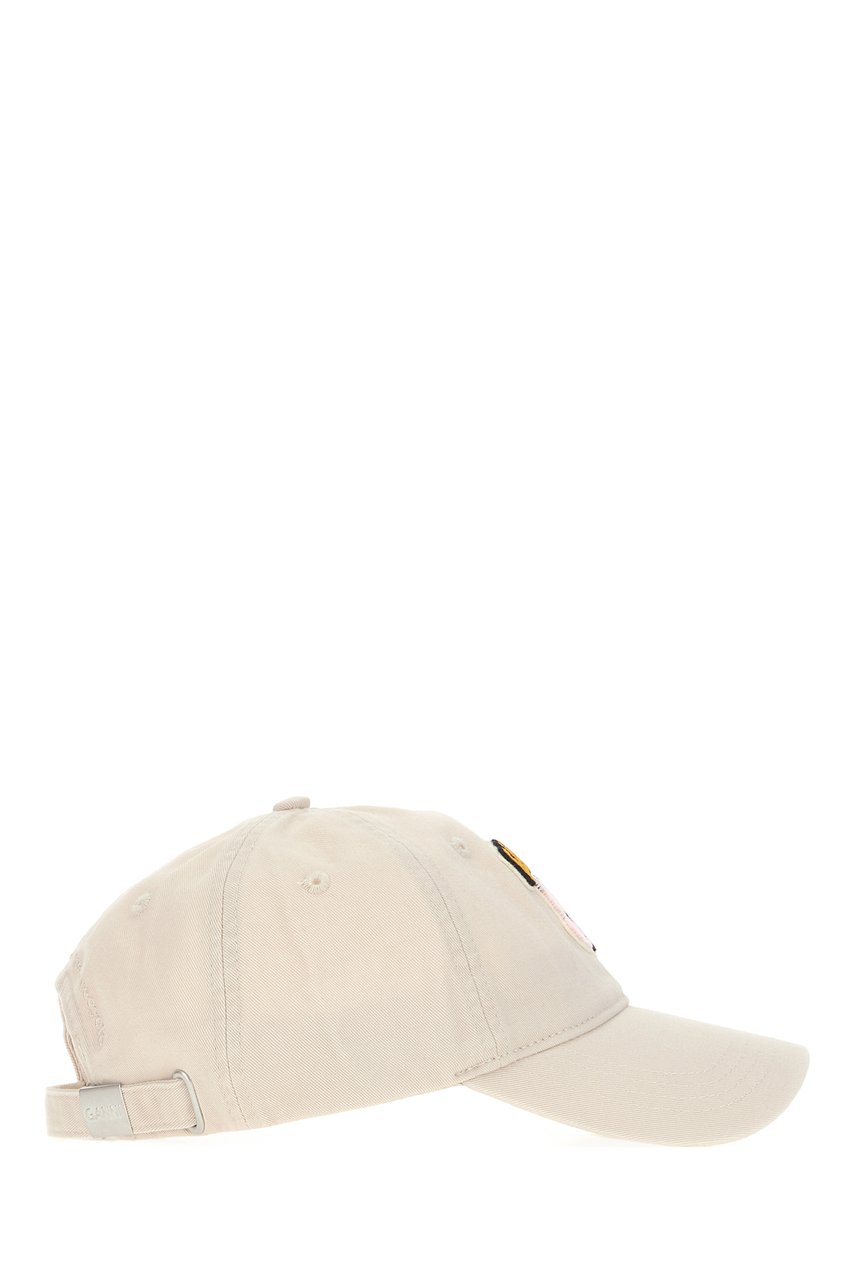 Ganni Ganni Sand cotton baseball cap Neutraal