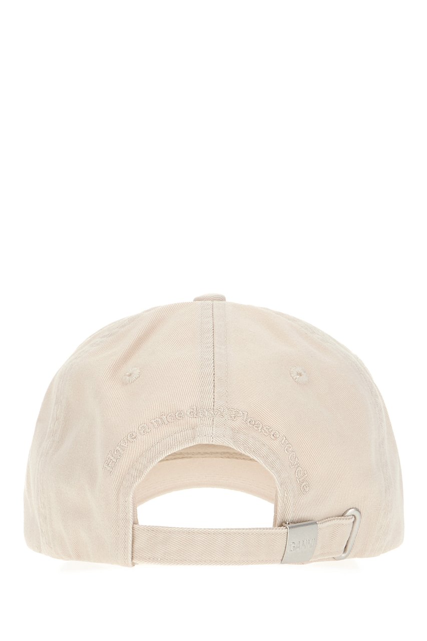 Ganni Ganni Sand cotton baseball cap Neutraal