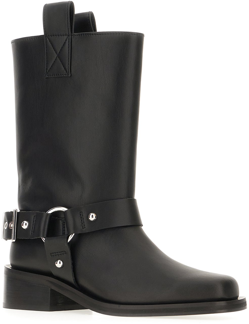 Ganni Black synthetic leather ankle boots Zwart