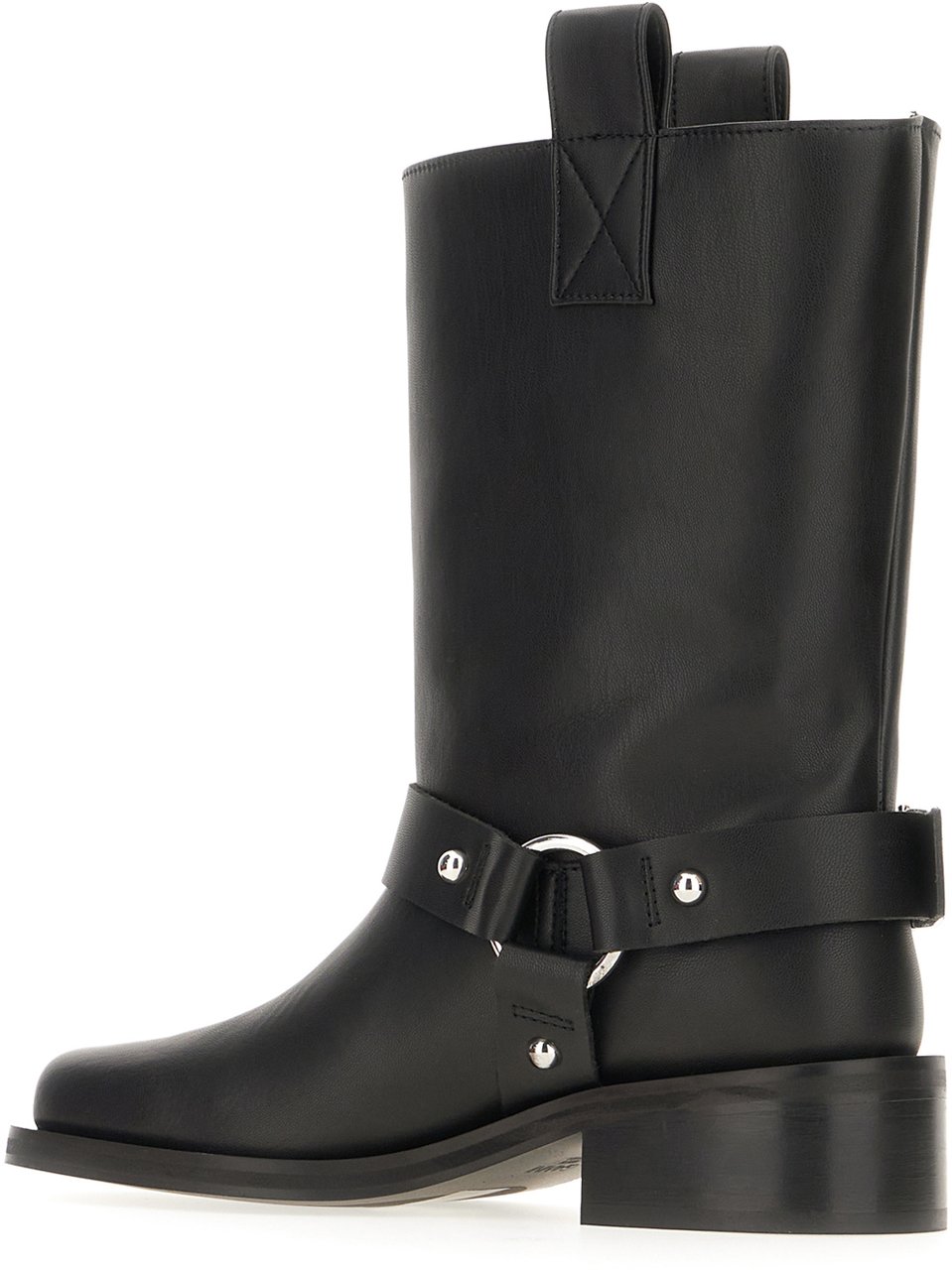 Ganni Black synthetic leather ankle boots Zwart