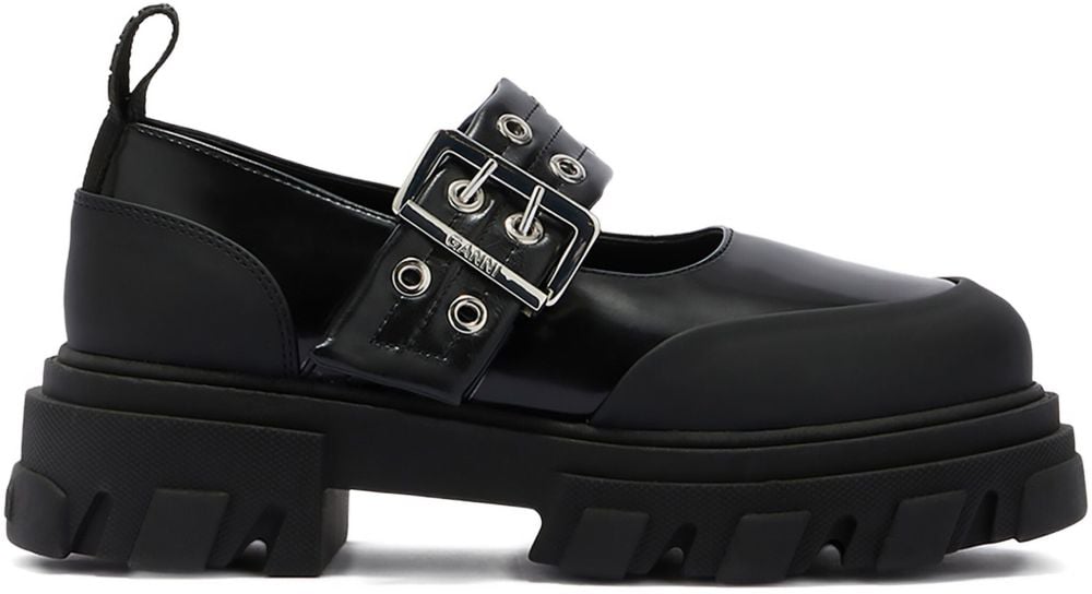 Ganni Flat Shoes Black Zwart