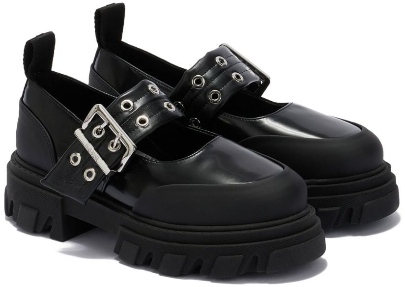 Ganni Flat Shoes Black Zwart