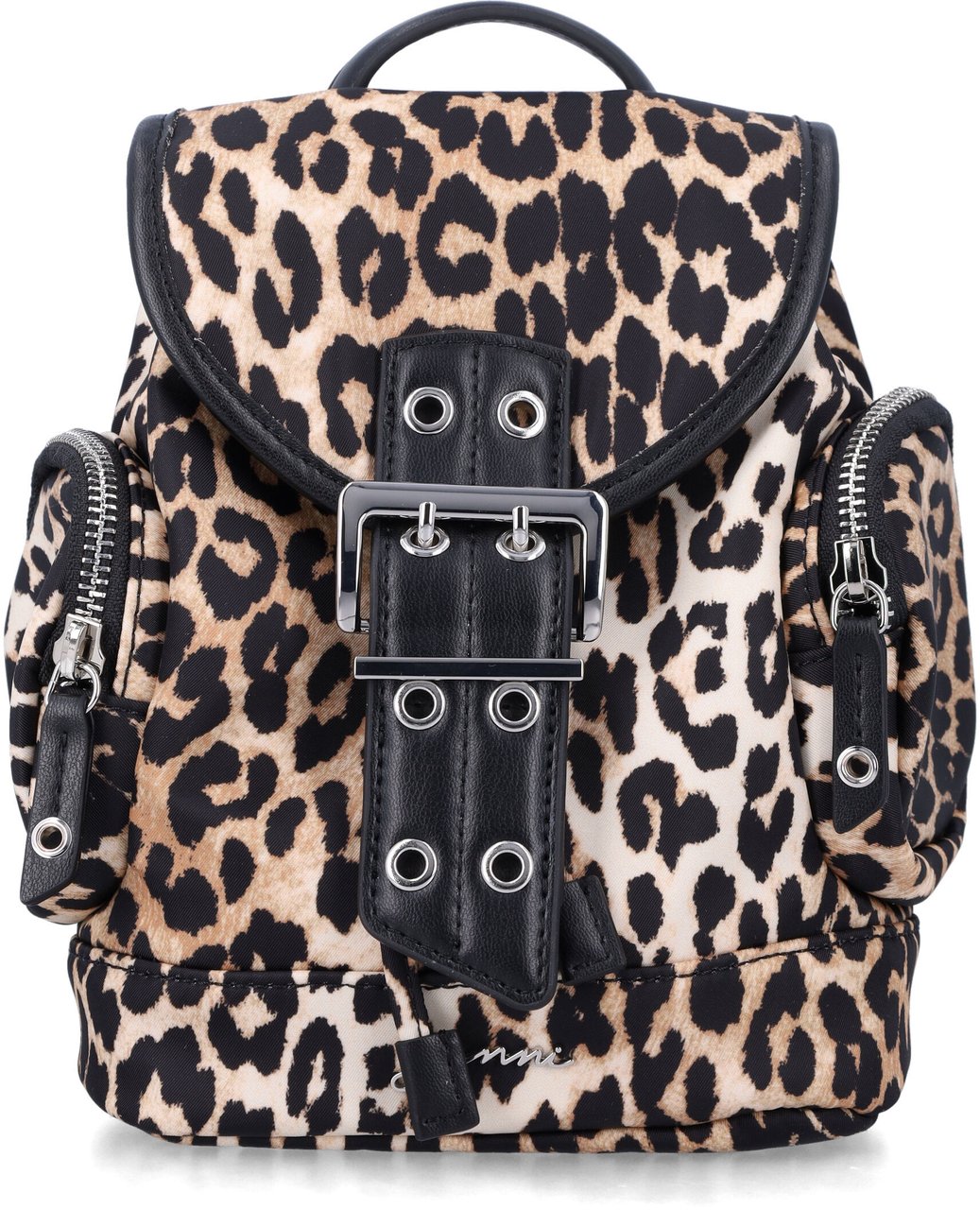 Ganni Bucky Backpack Nano Leopard Print Dierenprint