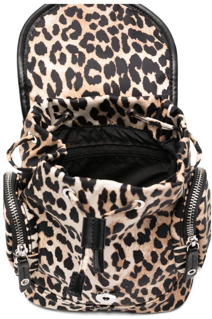 Ganni Bags Leopardato Beige