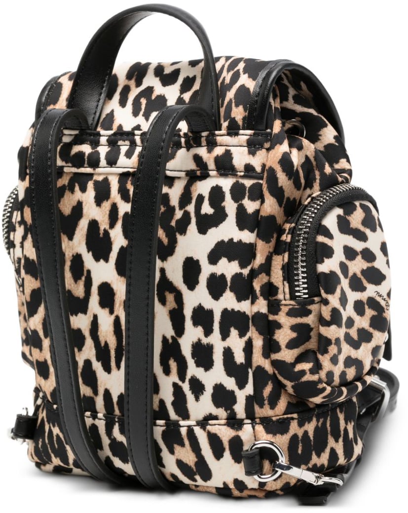 Ganni Bags Leopardato Beige