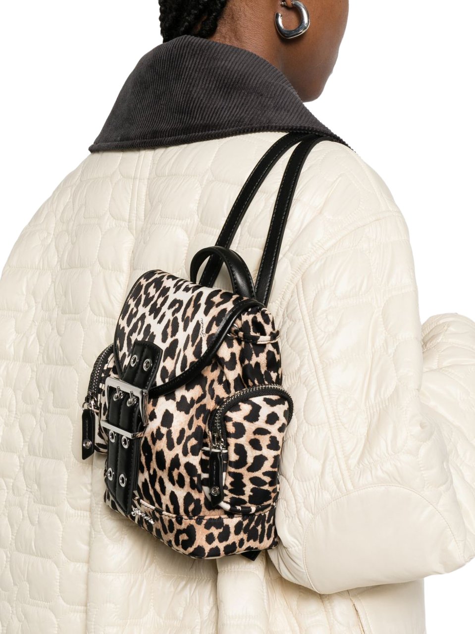 Ganni Bags Leopardato Beige