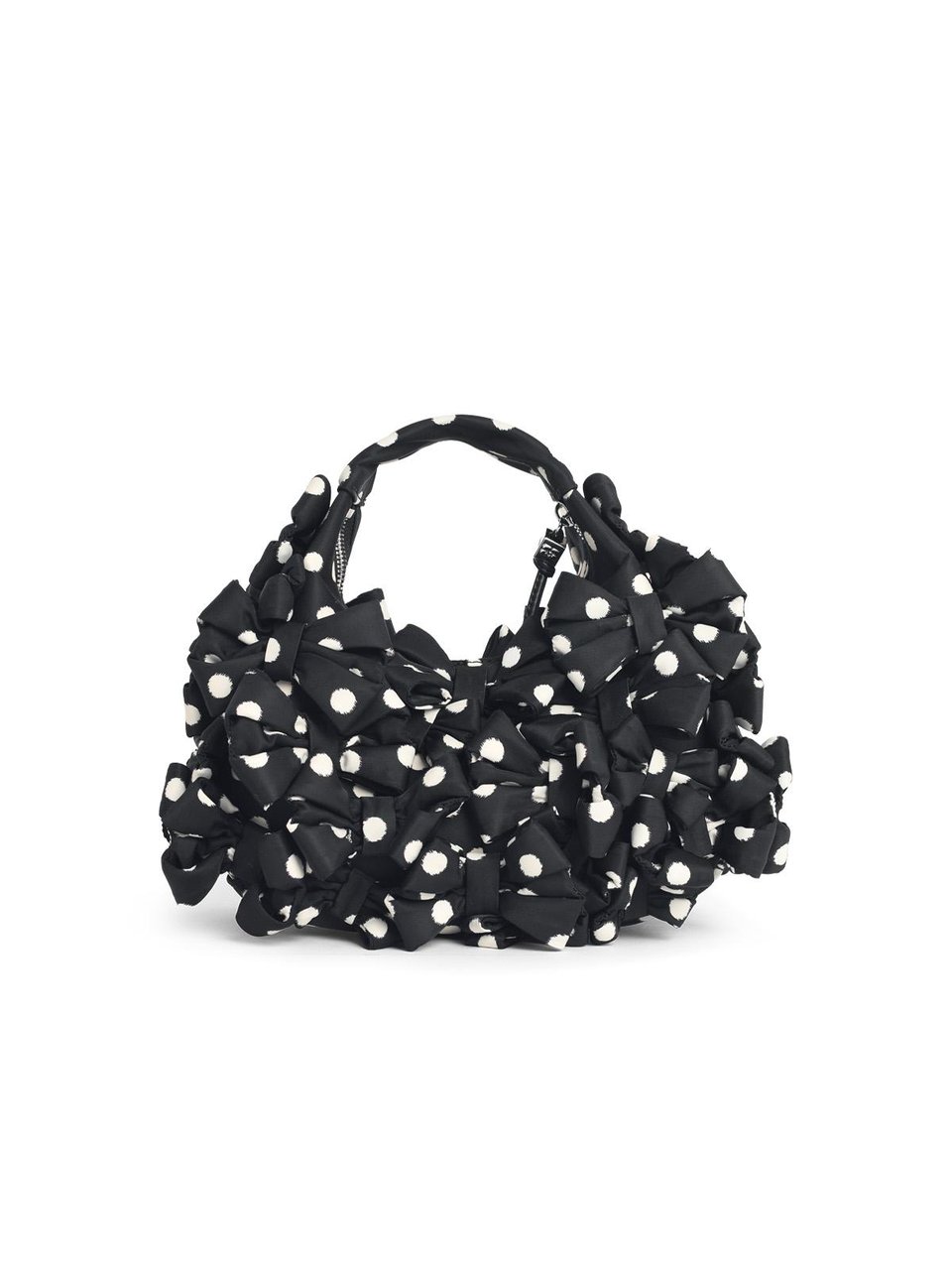 Ganni 'Hobo' Mini Bag In Black Fabric Zwart