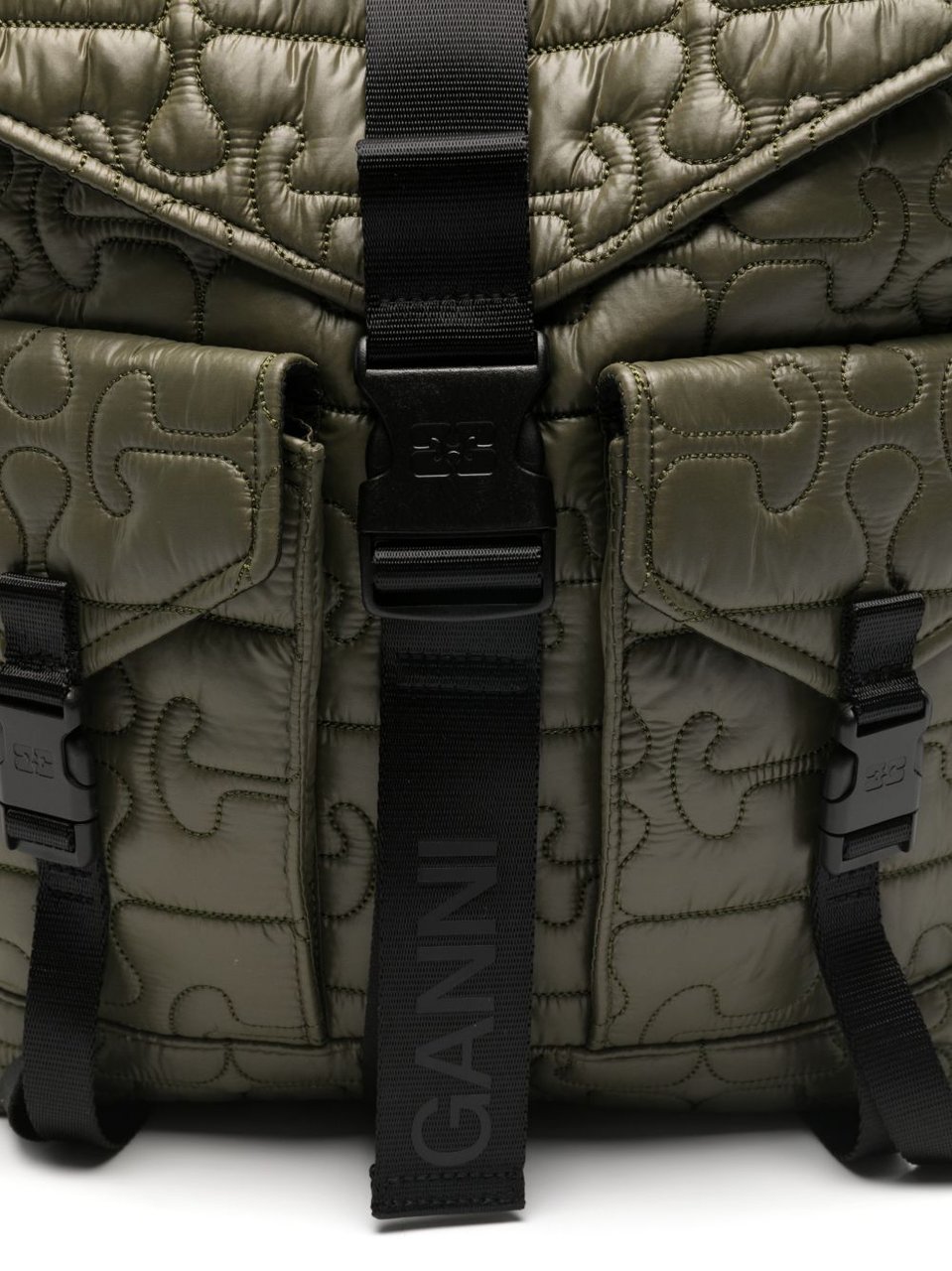 Ganni Bags Green Donkergroen