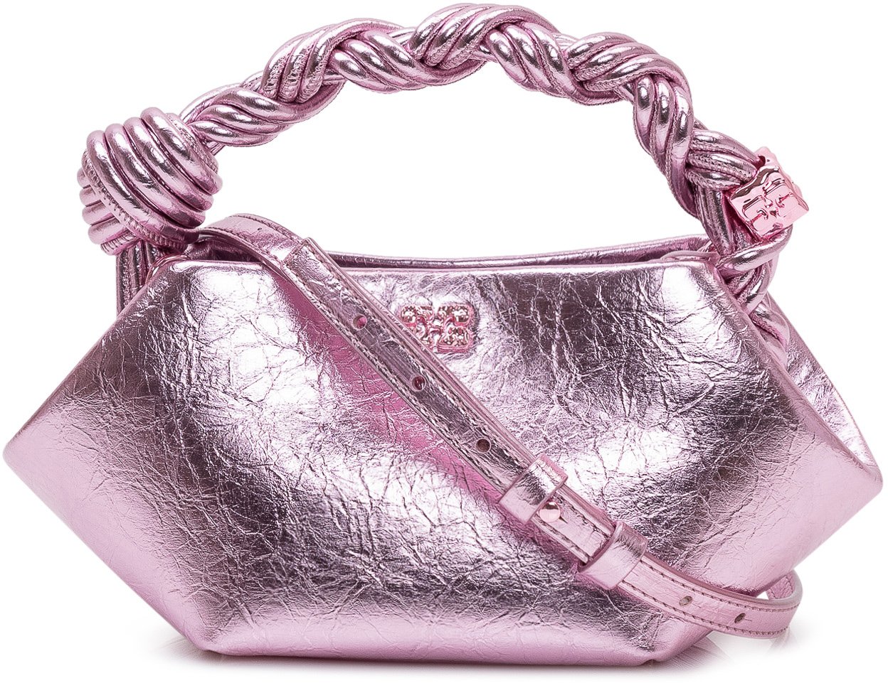 Ganni Bou Mini Crushed Roze