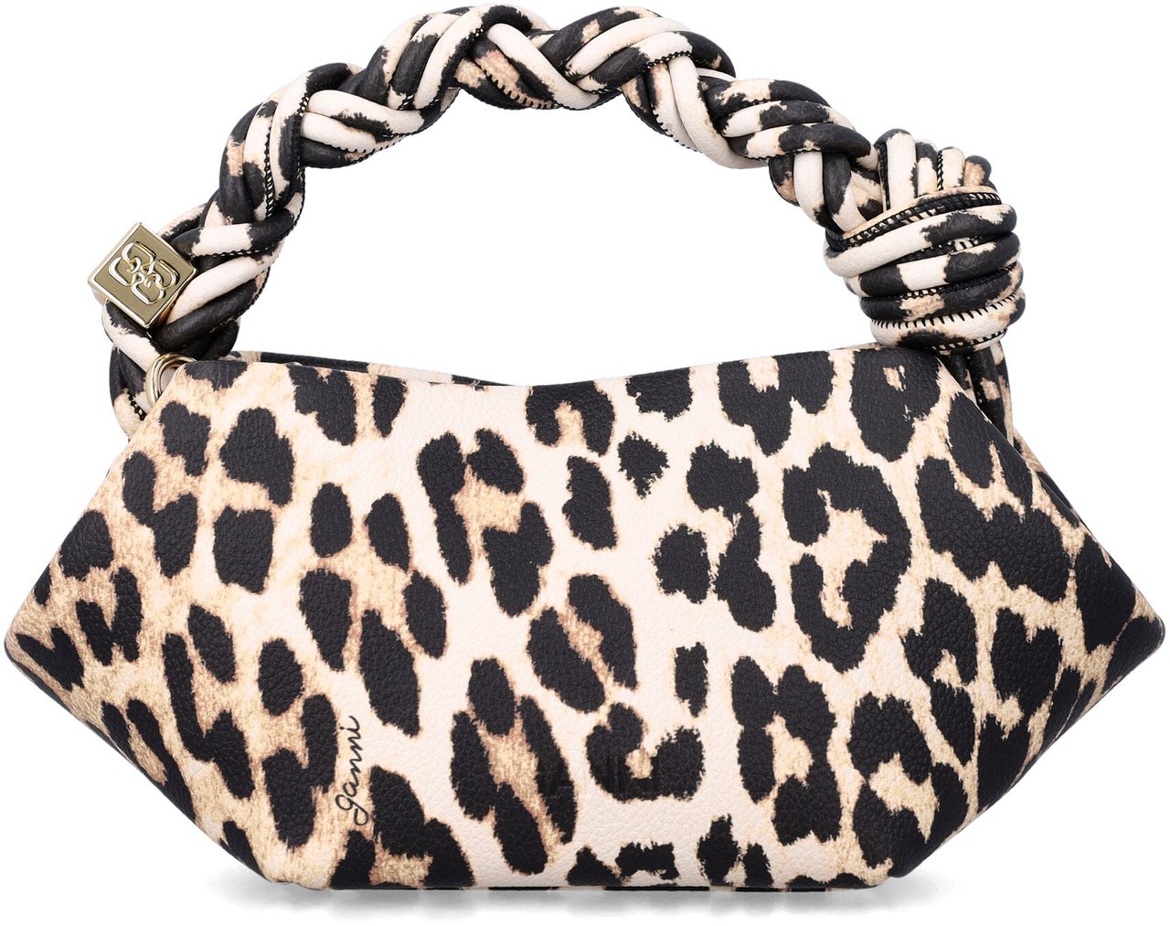 Ganni Bou Bag Mini Grained Leo Divers