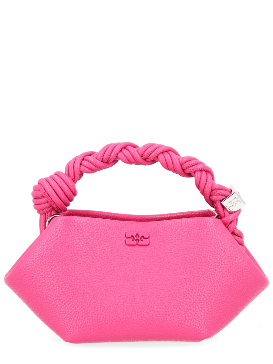 Ganni Geometric Twisted Handle Mini Handbag Roze