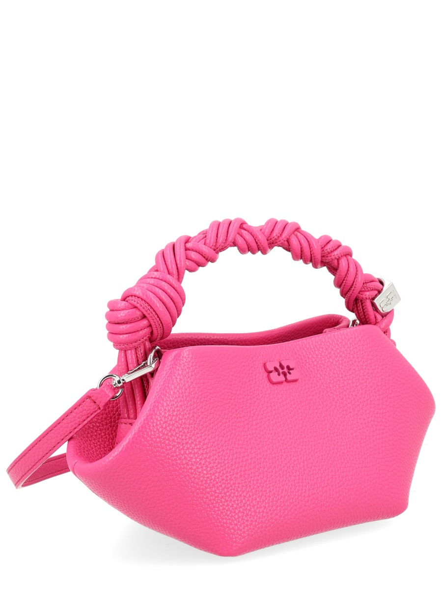 Ganni Geometric Twisted Handle Mini Handbag Roze