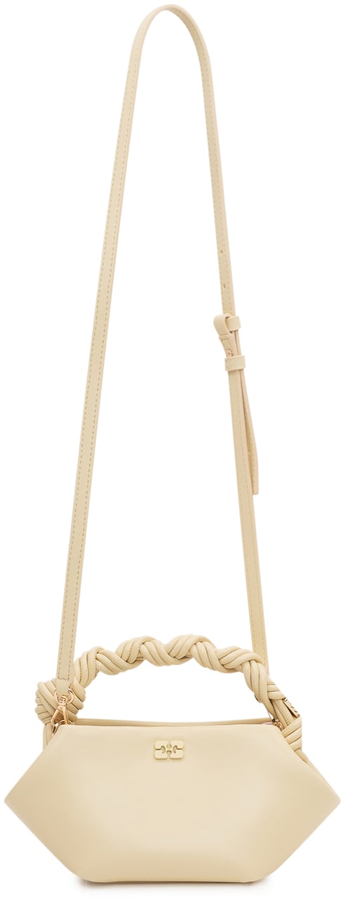 Ganni Bou Mini Bag con Manico Intrecciato Wit