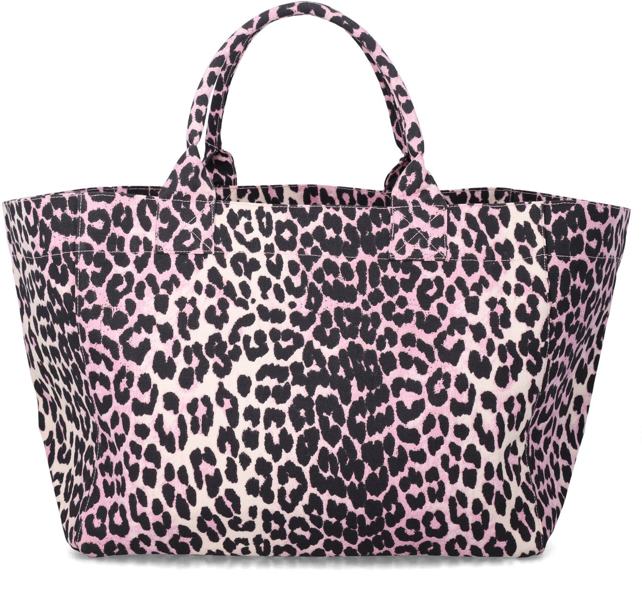 Ganni Shopper Xxl Printed Sequin Mauve Leo Paars
