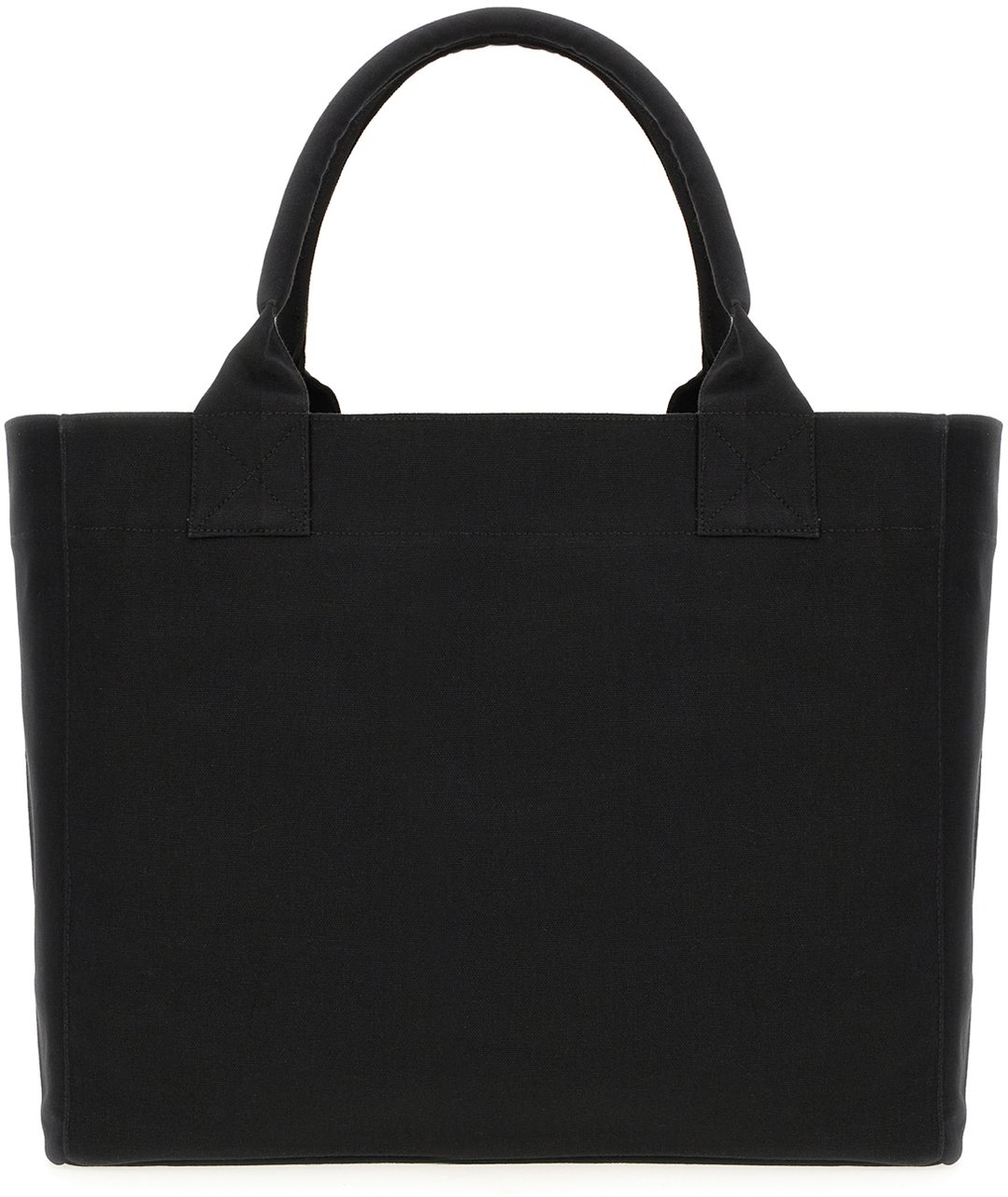 Ganni Ganni Black canvas shopping bag Zwart
