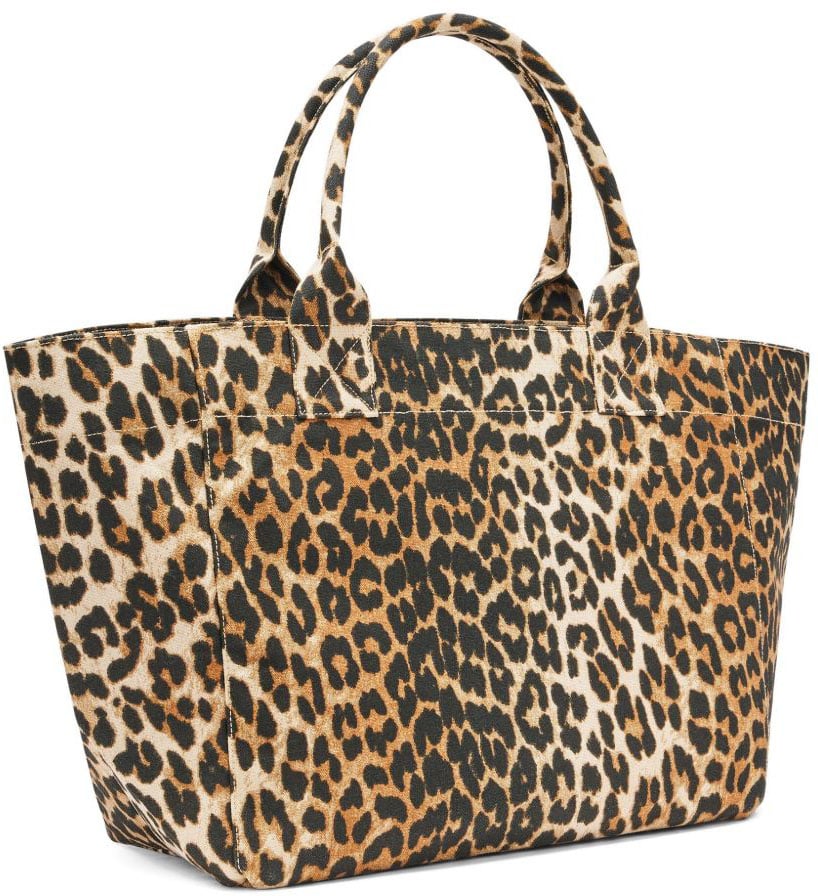 Ganni Bags Leopard Print Beige