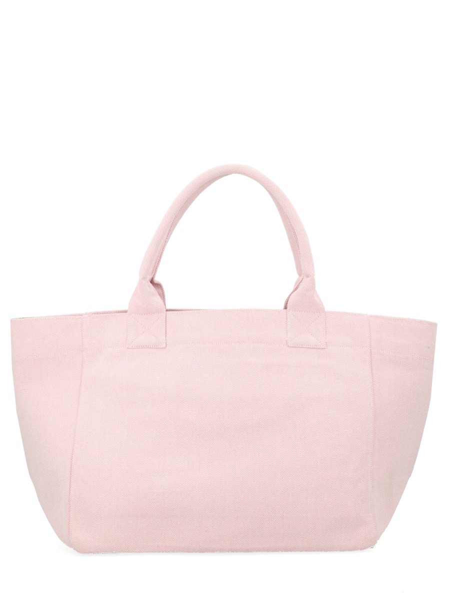 Ganni Raspberry Graphic Light Pink Background Tote Bag Neutraal