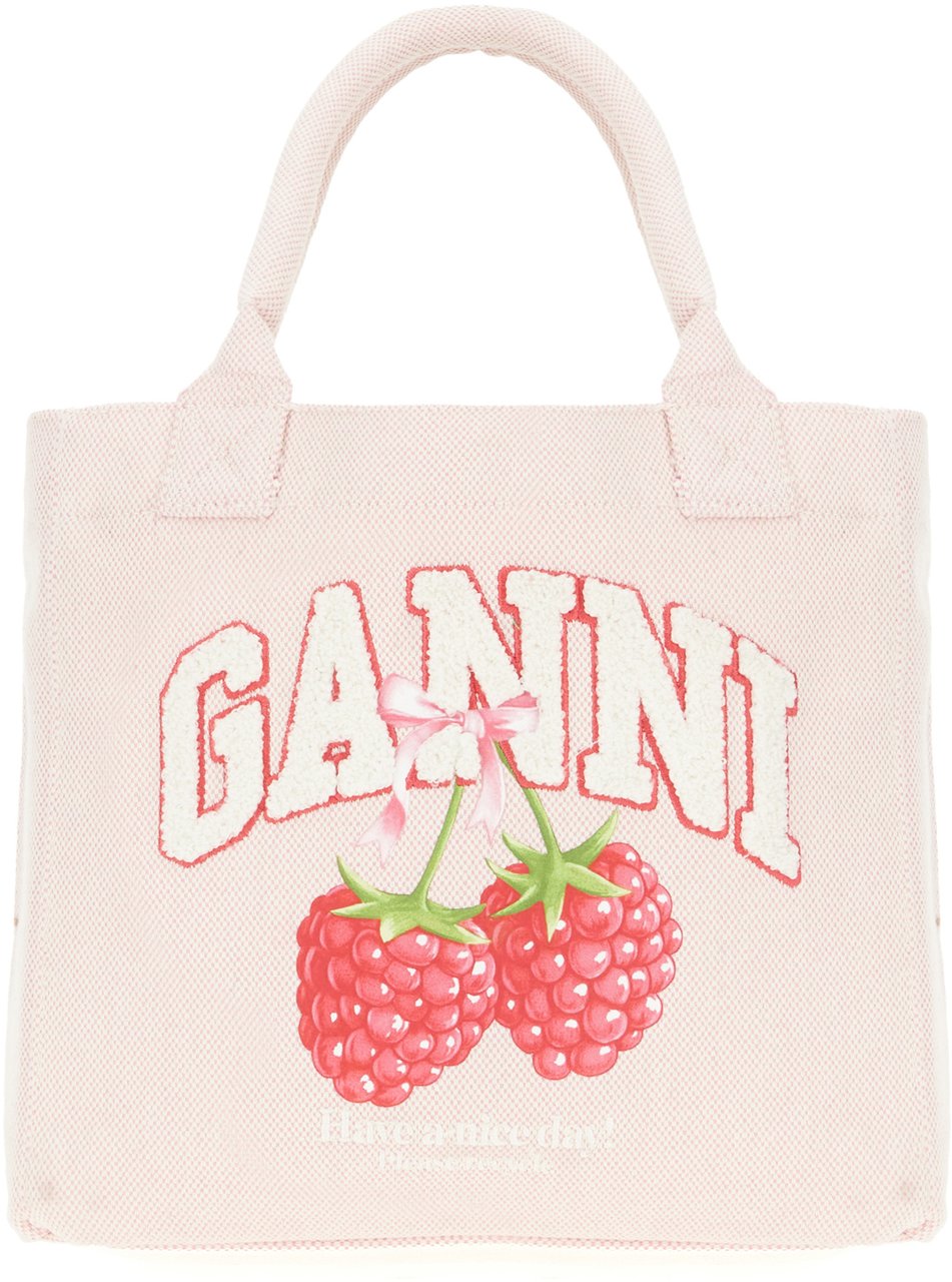 Ganni Pink canvas handbag Roze