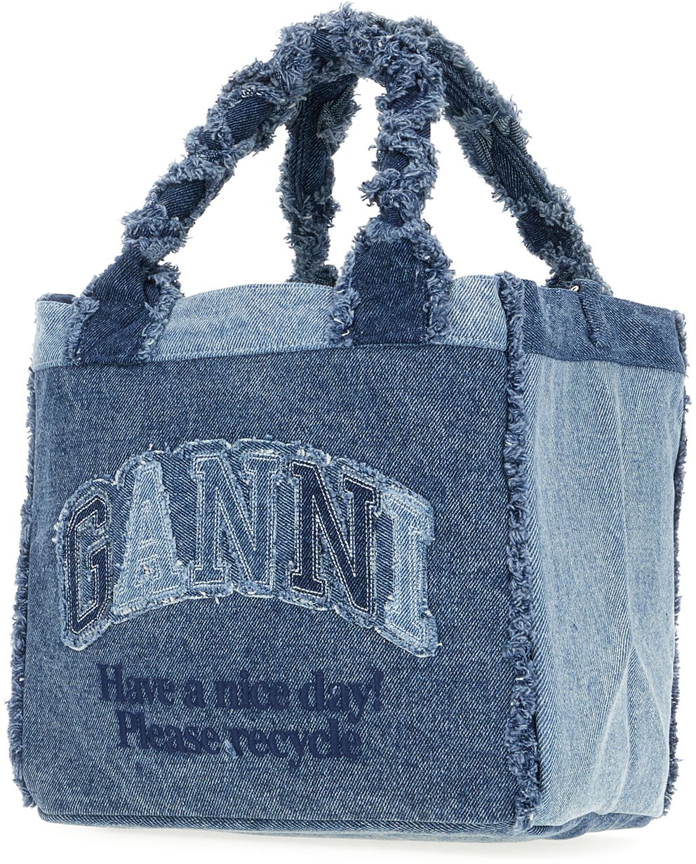 Ganni Denim handbag Blauw