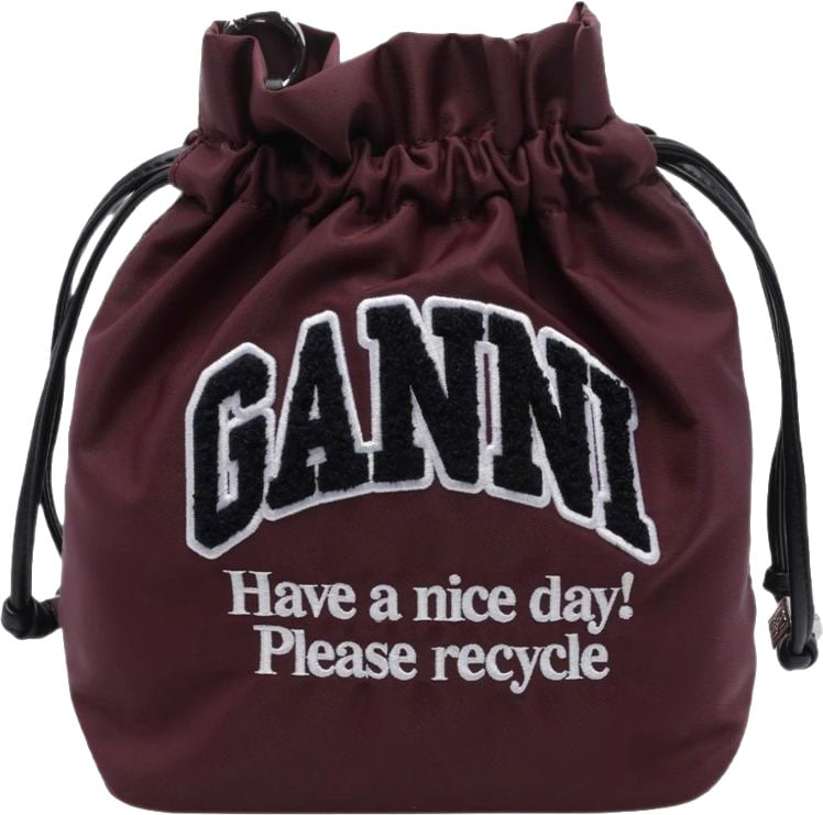 Ganni Bags Rosso Maroon