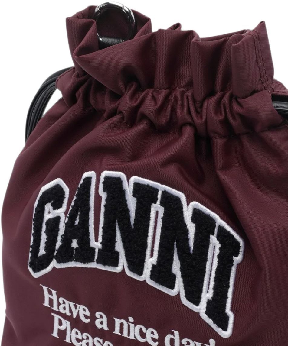 Ganni Bags Rosso Maroon