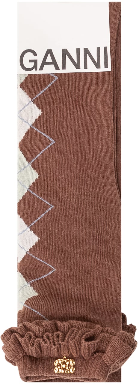 Ganni ARGYLE SOCKS Bruin