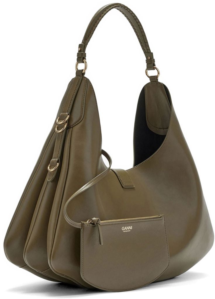 Ganni Bags Green Donkergroen