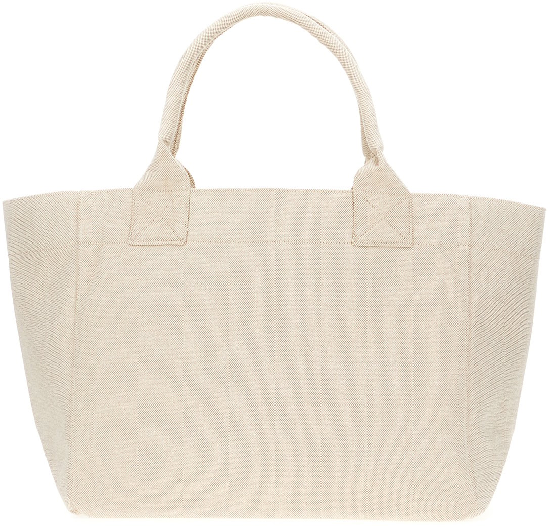 Ganni Sand canvas shopping bag Neutraal