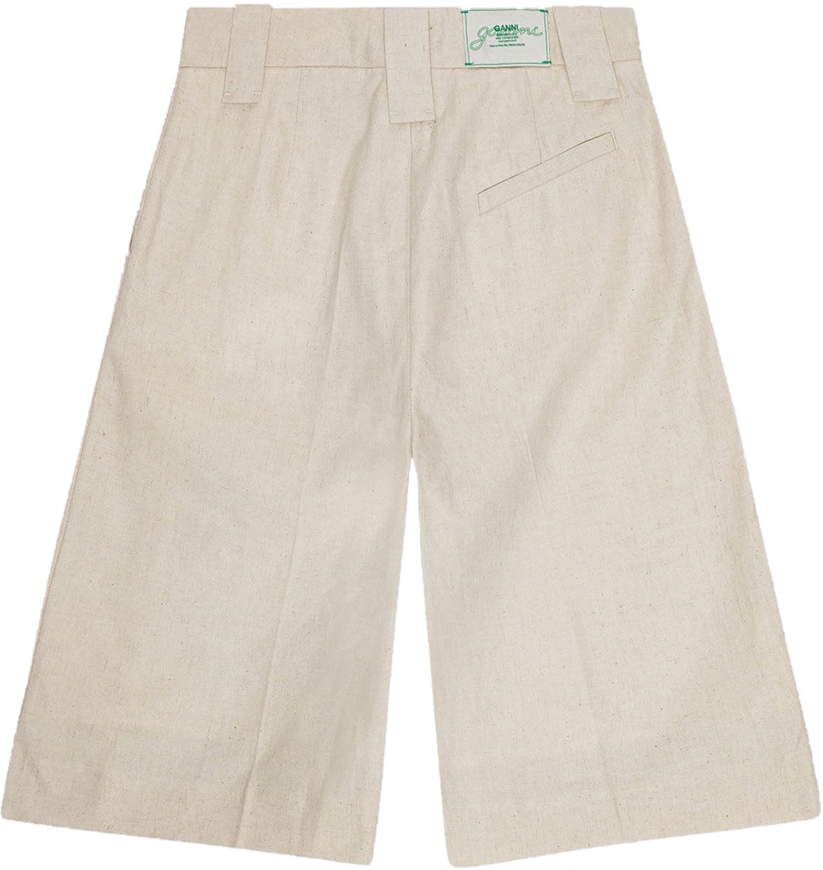 Ganni Cotton Melange Off White Wit