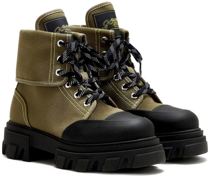Ganni Boots Green Donkergroen