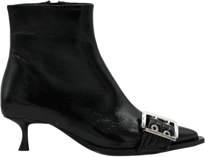 Ganni Buckle Low Boot Nero Zwart
