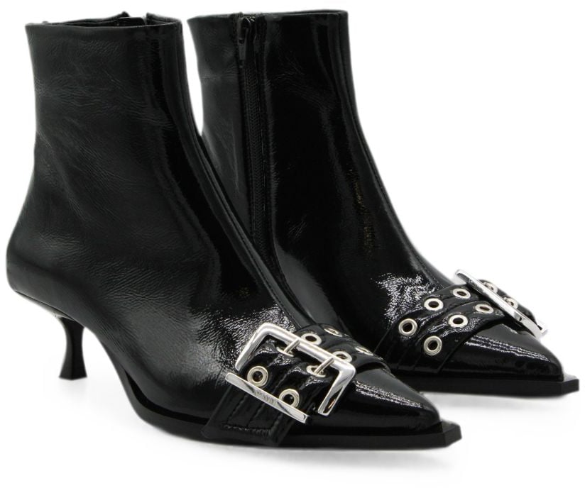Ganni Buckle Low Boot Nero Zwart
