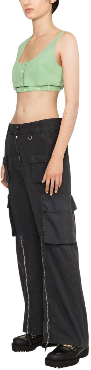 Ganni Top Verde Acqua Groen