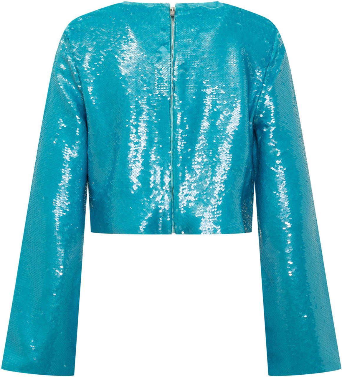 Ganni Blusa in Paillettes Blauw