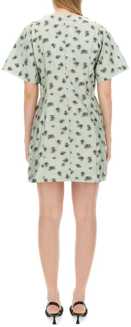 Ganni Mini Dress Groen