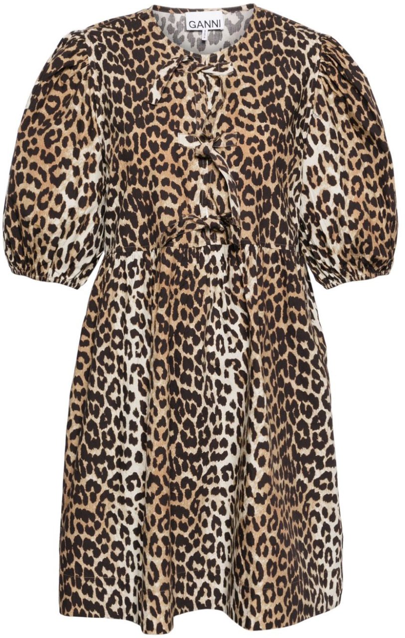 Ganni Dresses Brown Beige