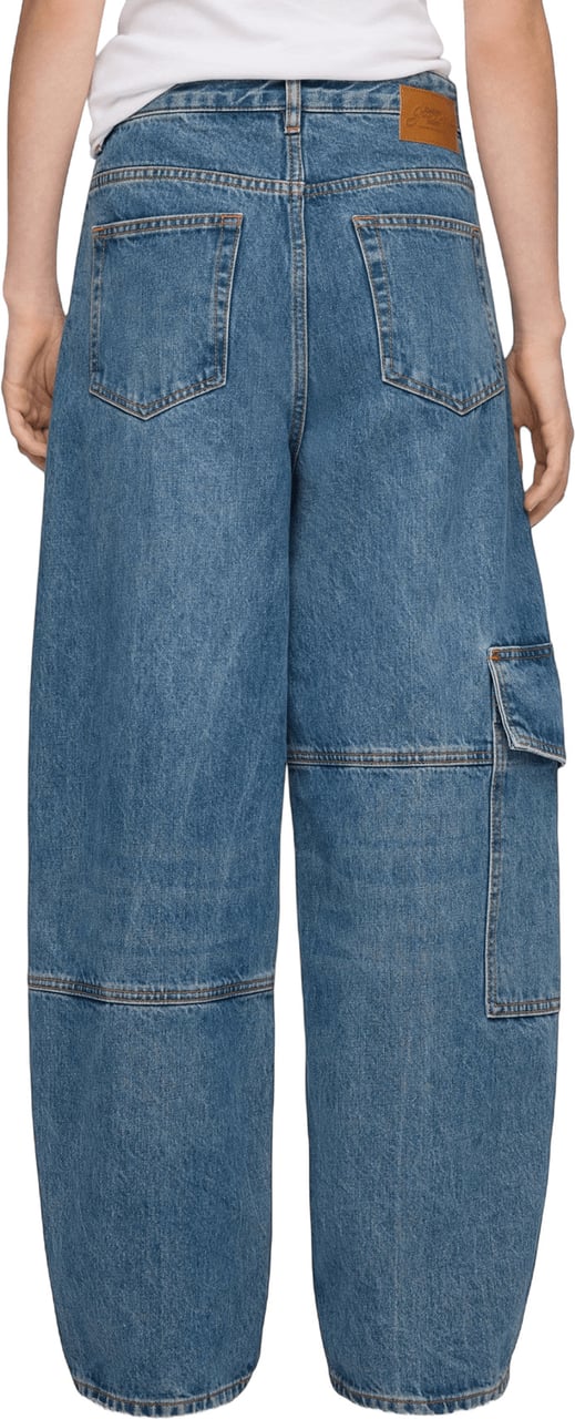 Ganni RIGID DENIM LACE AUDRI JEANS Blauw