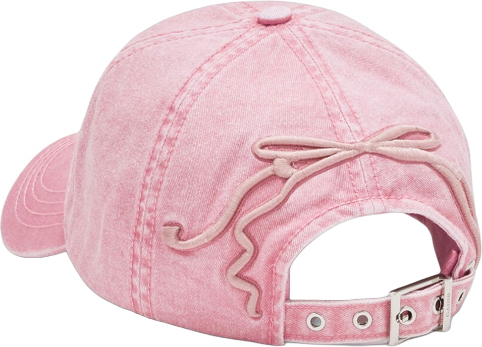 Ganni WASHED COTTON CAP Roze