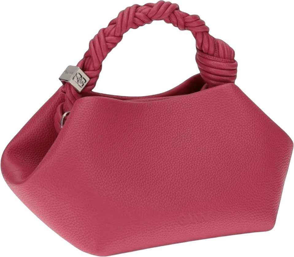 Ganni GRAINED BOU BAG SMALL Roze