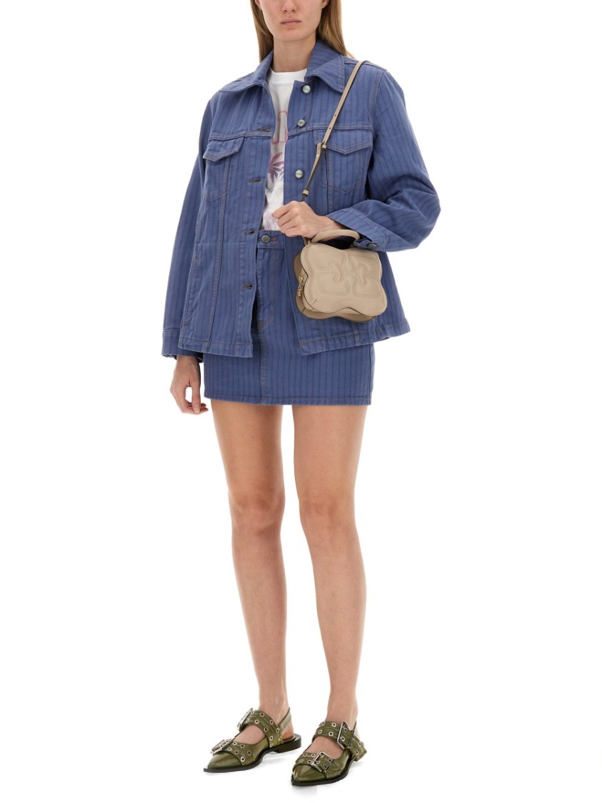 Ganni Denim Jacket Blauw
