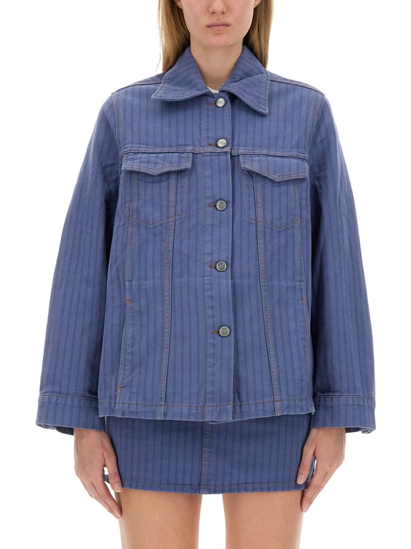 Ganni Denim Jacket Blauw