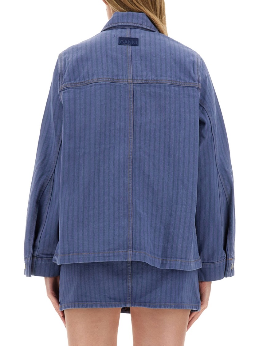 Ganni Denim Jacket Blauw