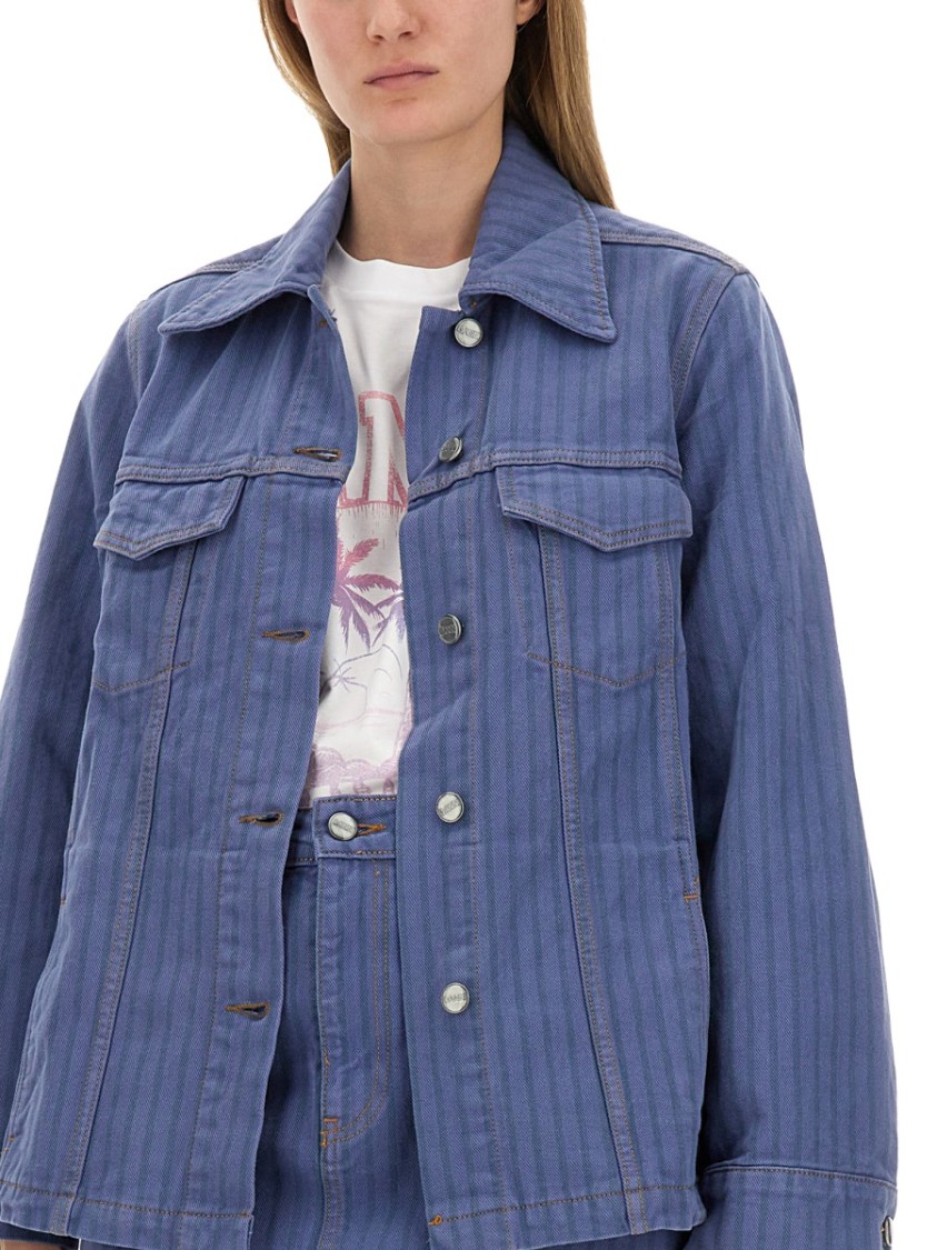 Ganni Denim Jacket Blauw