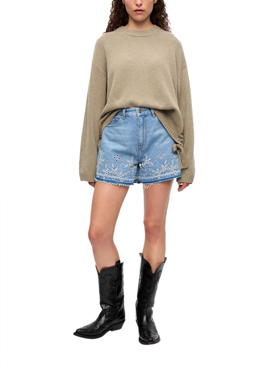 Ganni Shorts Blue Blauw