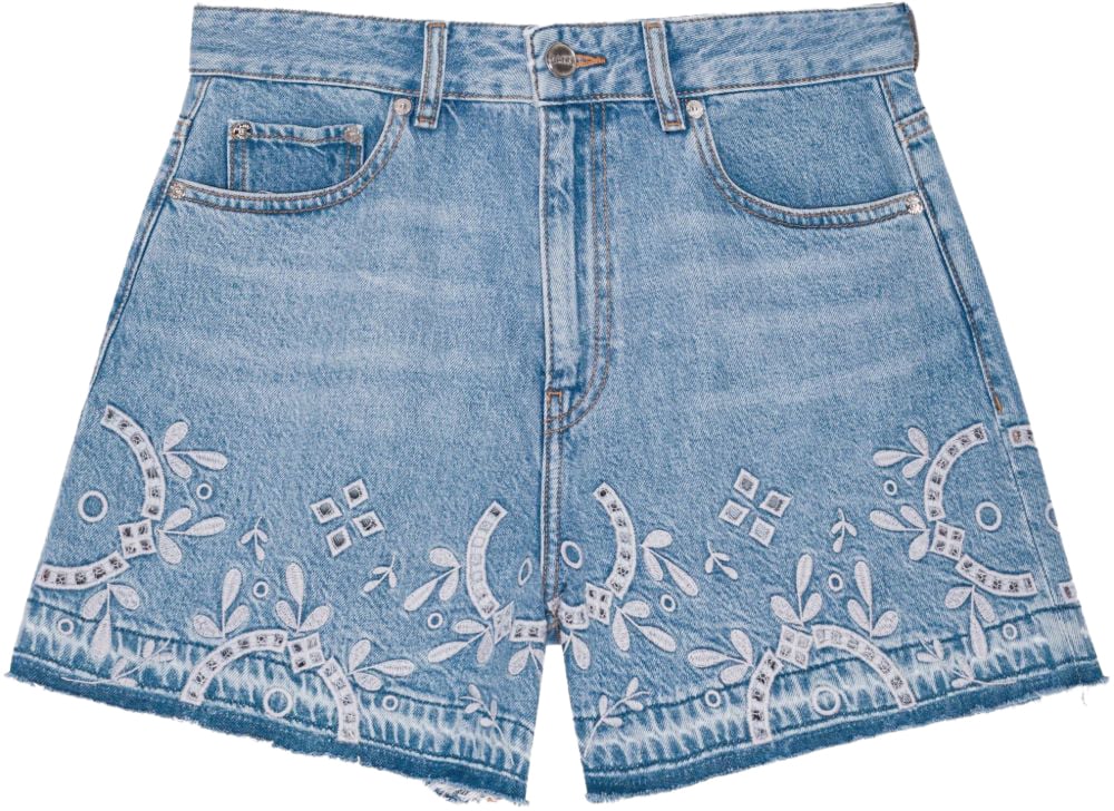 Ganni Shorts Blue Blauw