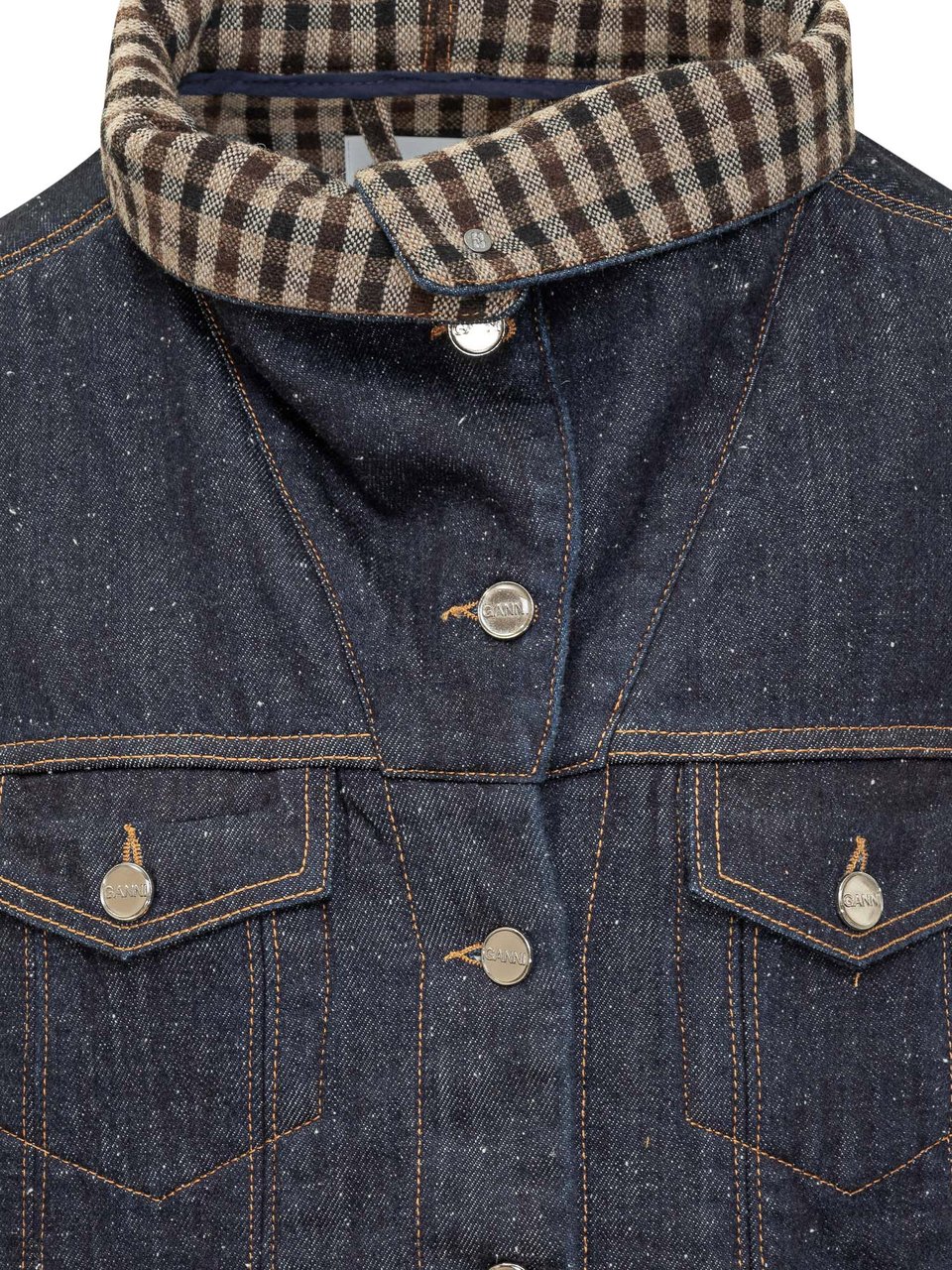 Ganni Giacca in denim Ganni Blauw