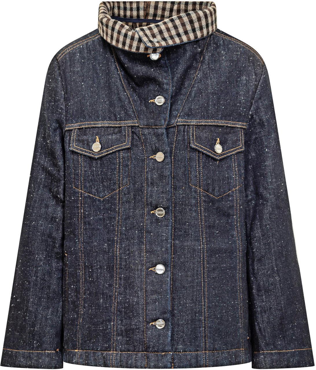 Ganni Giacca in denim Ganni Blauw
