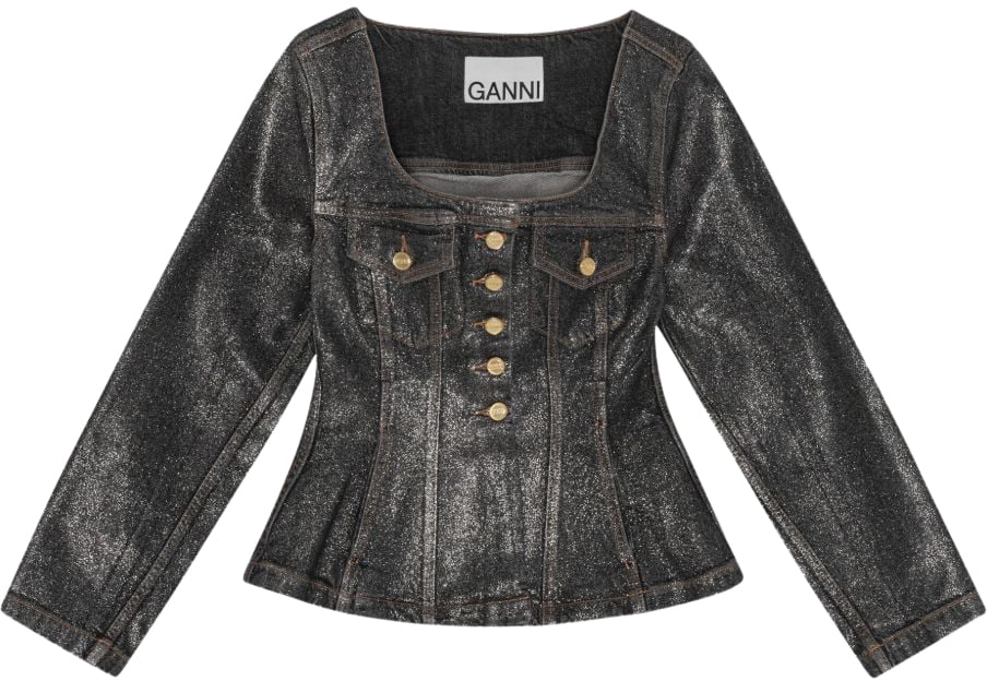 Ganni Jackets Black Zwart